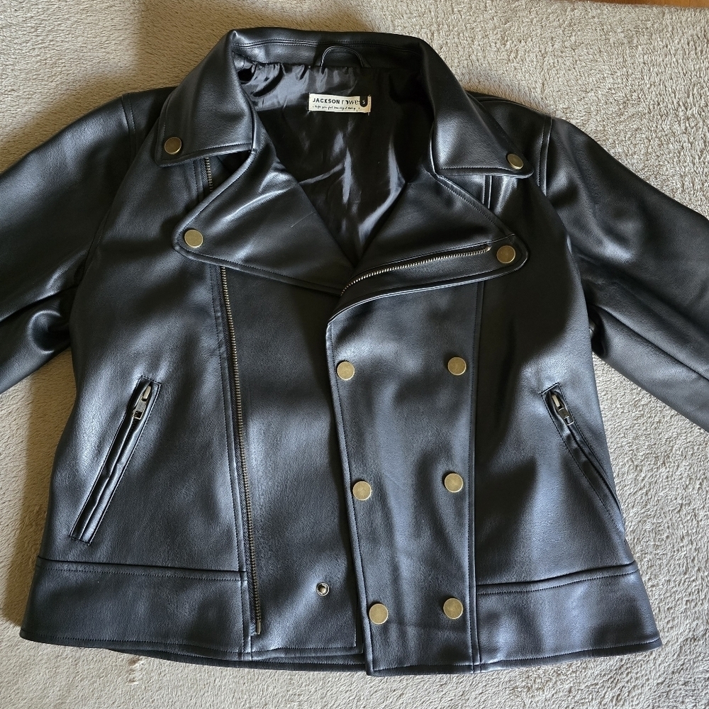 Jackson Rowe Bond Faux Leather Jacket size small - Picture 10 of 16